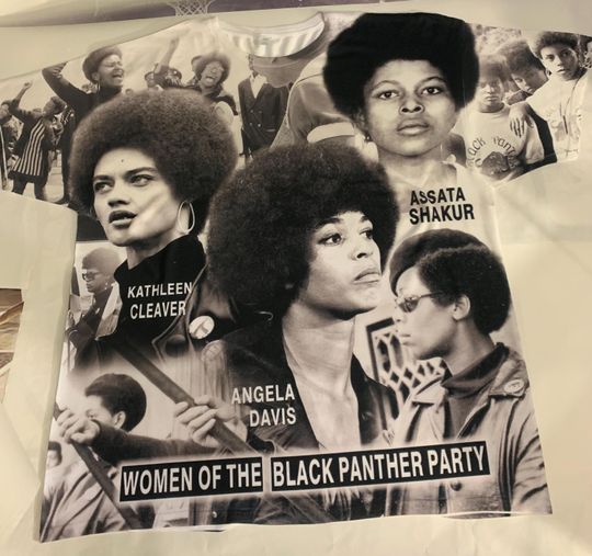 Discover bl panther porty Women Shirt Angela Davis Kathleen Cleaver Huey P. Newton Bobby Seale Assata Shakur  Black History Juneteenth Christmas