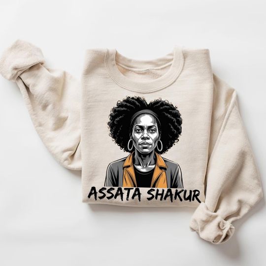 Discover Assata Shakur Justice Sweatshirt & Hoodie, Activist Graphic, Personalized Fall Streetwear
