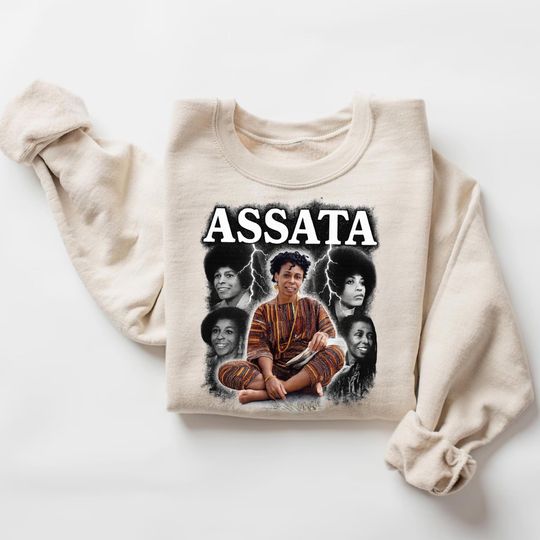 Discover Assata Shakur Justice Sweatshirt & Hoodie, Activist Graphic, Personalized Fall Streetwear
