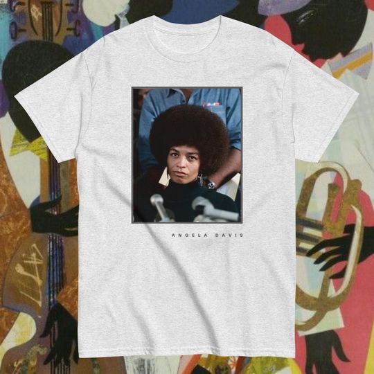 Discover Angela Davis T Shirt / Angela Davis / Art / Print / Unisex T Shirt / Black History Month / Black Power / Real Rap Tee / Pan African
