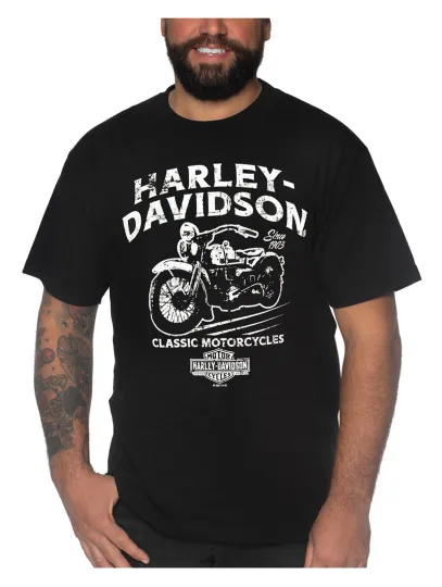 Discover H davidson Men's Profit Short Sleeve Crew-Neck Cotton T-Shirt, Solid Black