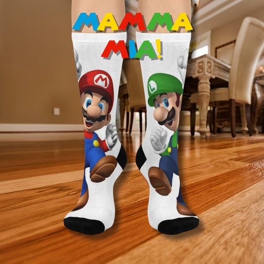 Discover Gamers Socks, mario luigi socks,socks gift kids birthday gift for gamers girlfriend christmas gift funny i love you gift for boyfriend