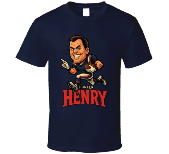 Discover Hunter Henry Football Caricature T-Shirt