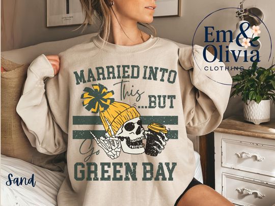 Discover Green Bay Football Sweatshirt: Funny 'I Married Into This' Fan Gift