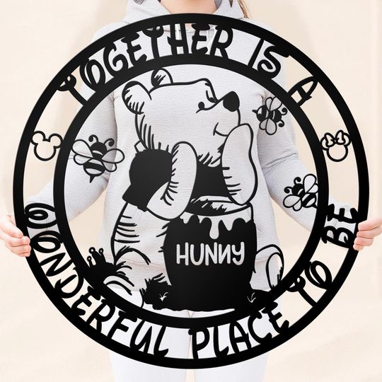 Discover Personalized Winnie the Pooh Metal Sign: Custom Nursery Decor, Family Quote  Reunion Sign