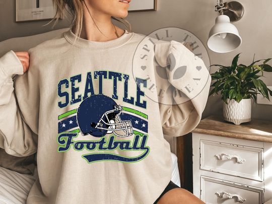 Discover Vintage Seattle Football Sweatshirt, Game Day Fan Gift