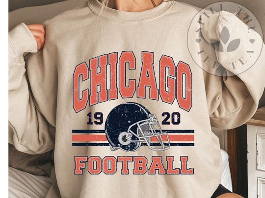 Discover Vintage Chicago Football Sweatshirt, Game Day Fan Gift