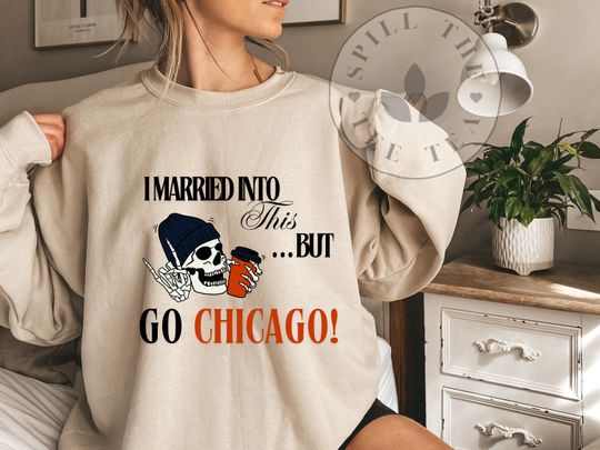 Discover Chicago Football Sweatshirt, Game Day Fan Gift