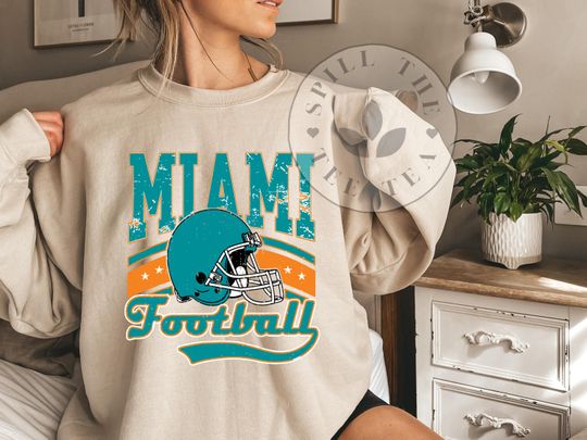 Discover Vintage Miami Football Sweatshirt, Game Day Fan Gift