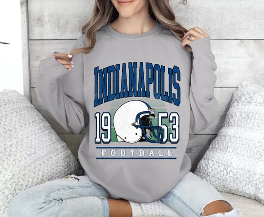 Discover Vintage Indianapolis Football Sweatshirt, Game Day Fan Gift