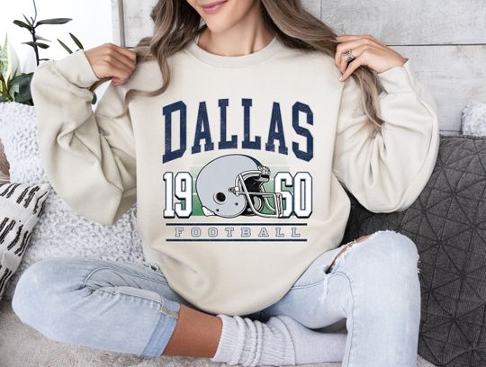 Discover Vintage Dallas Football Sweatshirt, Game Day Fan Gift