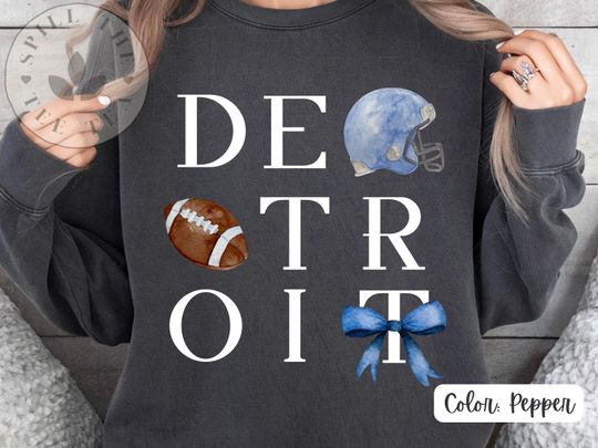 Discover Detroit Football Crewneck Sweatshirt: Lion Mascot, Unisex Game Day Sweater