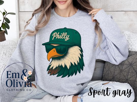 Discover Philly Football Eagle Crewneck Sweatshirt: Philadelphia Fan Fleece