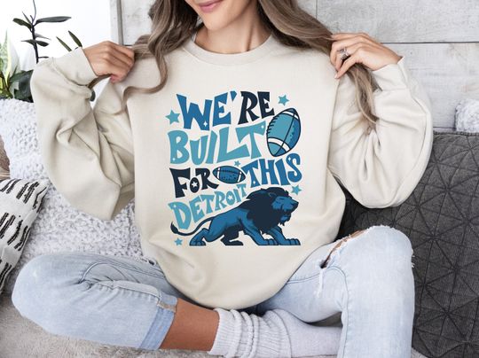 Vintage Detroit Lions Sweatshirt, Game Day Fan Gift