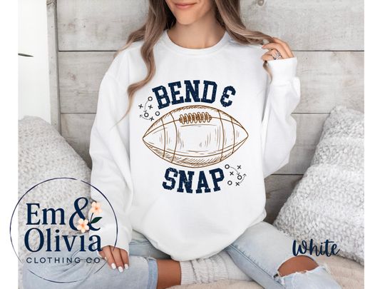 Discover Bend & Snap Football Sweatshirt, Unisex Cozy Pullover, Fall Cotton Crewneck, Game Day Sweater