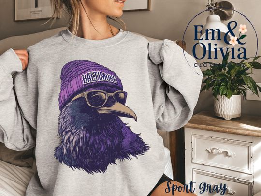 Discover Vintage Baltimore Ravens Sweatshirt: Football Crewneck Fan Gift