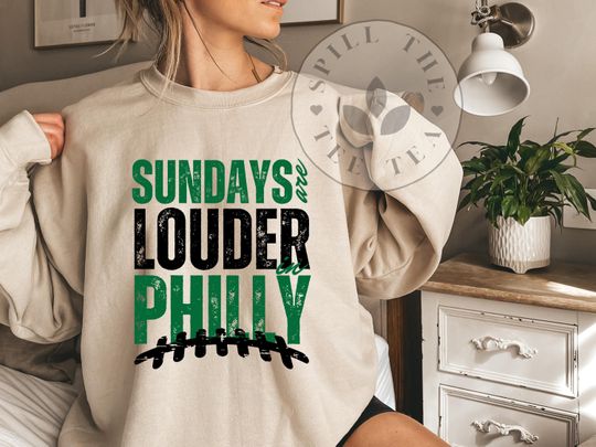Discover Vintage Style Philadelphia Football Sweatshirt: Sundays are Louder