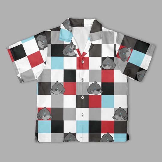 Discover Disney Gantu Lilo & Stitch Checkerboard Hawaiian Shirt, Lilo and Stitch Shirt, Christmas Disney Trip Gift Shirt