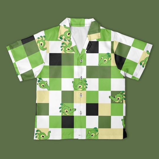 Discover Disney Felix Lilo & Stitch Checkerboard Hawaiian Shirt, Lilo and Stitch Shirt, Christmas Disney Trip Gift Shirt