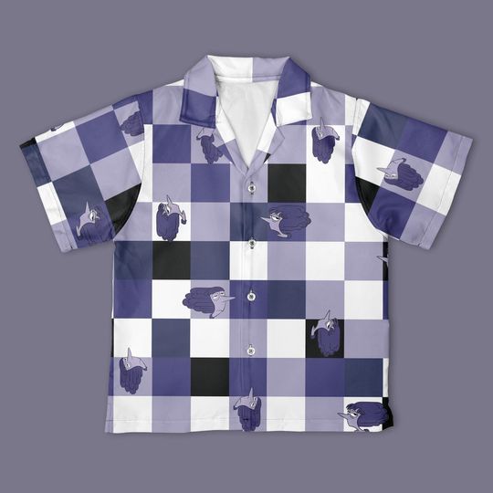 Disney Ennui Inside Out Checkerboard Hawaiian Shirt, Inside Out Ennui Shirt, Christmas Disney Trip Gift Shirt