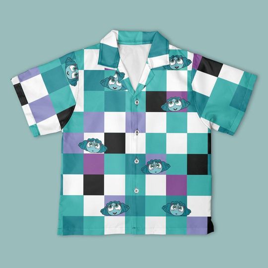 Disney Inside Out Envy Checkerboard Hawaiian Shirt, Inside Out Envy Shirt, Christmas Disney Trip Gift Shirt
