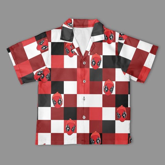 Discover Marvel Deadpool Checkerboard Button Up Shirt, Marvel Avengers Button Down Shirt, Deadpool shirt, Marvel Deadpool 2 Disney Trip Outfits