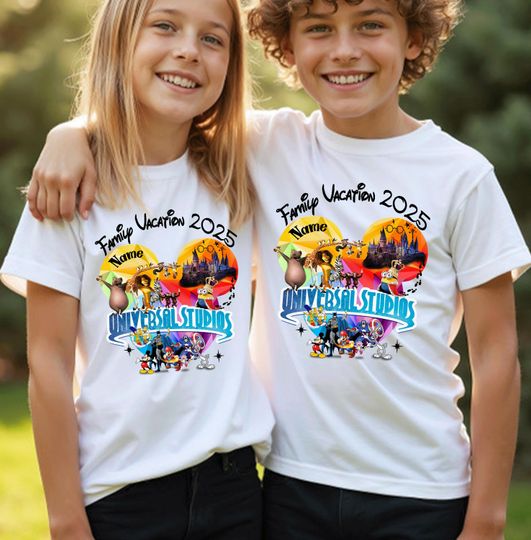 Discover Universal Studios 2025 Family Trip Shirts
