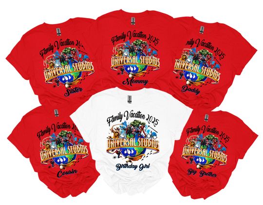 Custom Universal Studios Family Vacation Shirts: Matching Family Trip Tees