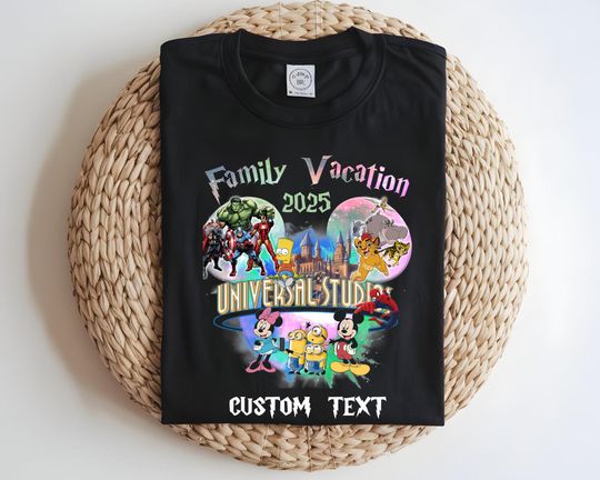 Custom Vintage Universal Studios Family Shirt, Retro Theme Park Shirt, Matching Family Vacation 2025 Shirts, Disney Universal Studios Gift