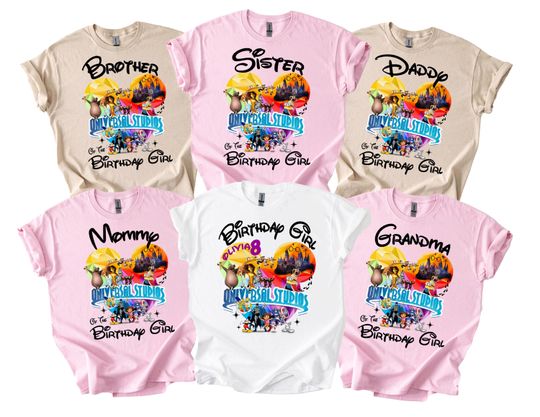 Custom Universal Studios Family Matching Shirts: 2025 Vacation Tees