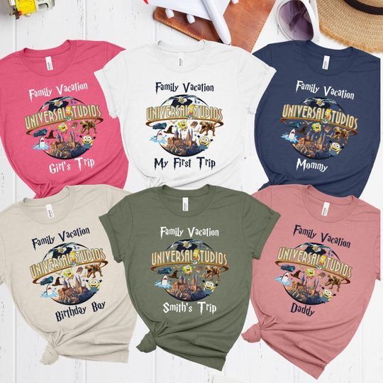 Discover Personalized Universal Studios Vacation Shirt: Matching Family Trip Tees