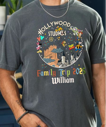 Discover Hollywood Studios Family Trip 2025 Shirt Custom Universal Studios Vacation Tee Matching Disney Family Trip Tee Tower of Terror Toy Story Tee