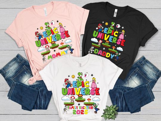 Discover Retro Epic Universe Shirt, Orlando Park Epic Universe Shirts, Disney Epic Shirt, Family Universe park trip 2025 shirt, Family Vacation Shirt