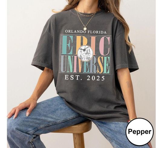 Discover Vintage Epic Universe Est 2025 Shirt, Family Universe Park Trip Shirts, Retro Walt Disney Wolrd Tee, Orlando Park Epic Universe Shirts