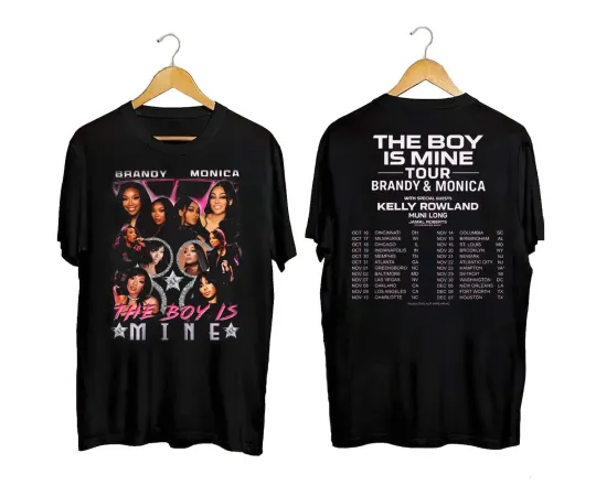 Discover The Boy Is Mine Tour Shirt Brandy Monica 90s R&B Concert Retro Graphic Tee