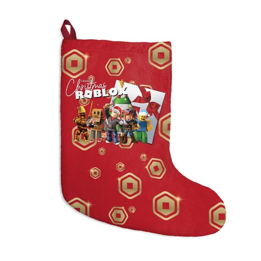 Roblox Christmas Stocking - Merry Christmas stockings with festive design | Plush decoration, gift idea for kids, fans & families