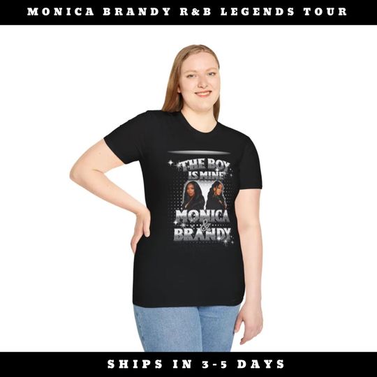 Music Unisex Softstyle T-Shirt, Monica Brandy Fan Gift, R&B Legends Tour Tee, Vintage Concert Shirt, 90s Vibes Apparel