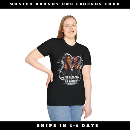 Music Unisex Softstyle T-Shirt, Monica Brandy Fan Gift, R&B Legends Tour Tee, Vintage Concert Shirt, 90s Vibes Apparel
