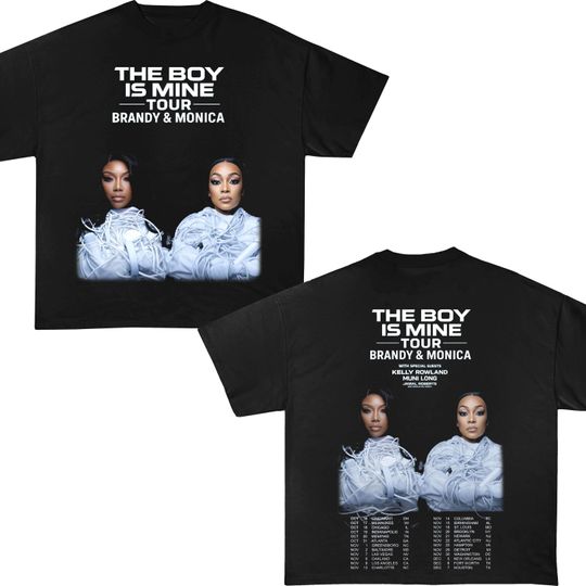 The Boy Is Mine Tour Shirt  Brandy and Monica Concert Tee, 90s R&B Graphic Tee, Retro Music Fan Shirt, Unisex or Womens Fit