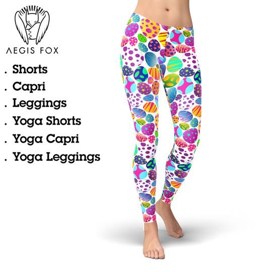 Discover Easter Egg Print Leggings: Women's Yoga Pants, Activewear