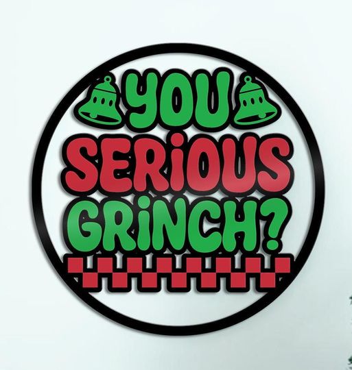 Discover You Serious funny character? Funny Metal Sign - Family Christmas Presents - Grin Bells Decor Sign - Christmas funny character - Multicolor Metal Sign