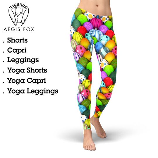 Discover Colorful Easter Egg Leggings: Printed Yoga Pants