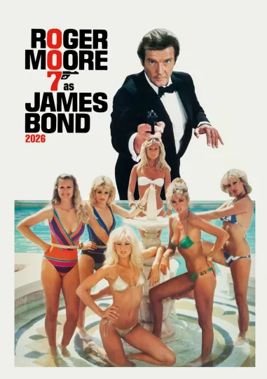 Discover 2026 Wall Calendar (12pg) JAMES BOND Vintage Action Spy Family Movie Poster 1522