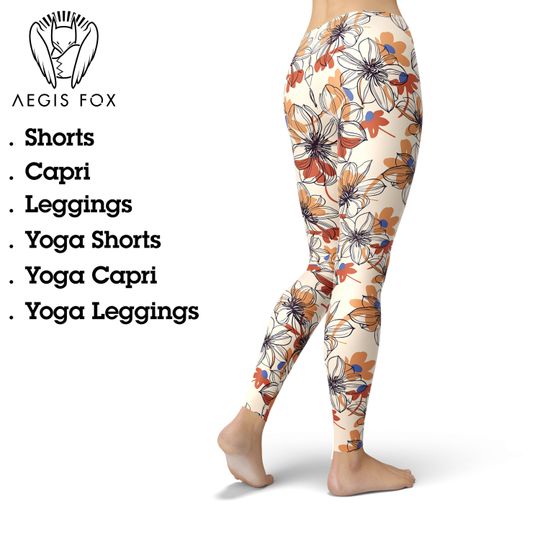 Discover Floral Print High Waist Leggings: Women's Yoga Workout Tights