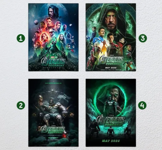 Discover Avengers Doomsday 2026 Poster, Heroes Cosmic Crossover Art Print, Movie Poster