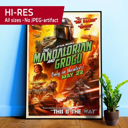 Star Wars: The Mandalorian and Grogu, 2026 — Movie poster. Pedro Pascal