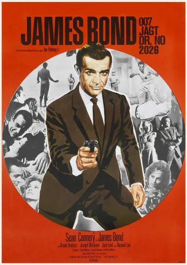 2026 JAMES BOND 007 Vintage Spy Action Movie Poster