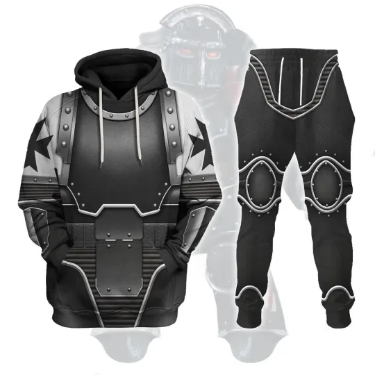 Discover Personalized Black Templars In Mark III Power Armor Costume Hoodie Sweatshirt