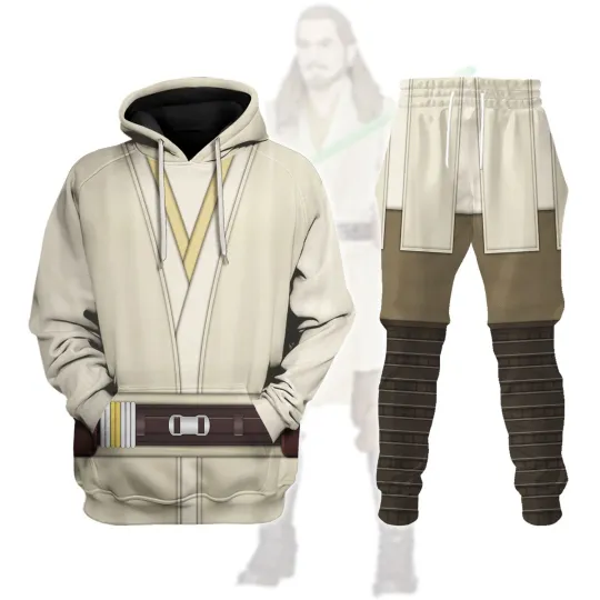 Discover Personalized Qui-Gon Jinn's Jedi Robes Costume Hoodie Sweatshirt Sweatpants