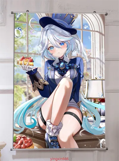Genshin Impact furina Anime Poster HD Art Home Decor Wall Scroll Gift